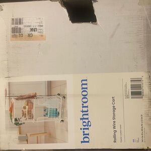 Brightroom White Rolling Wire Storage Cart